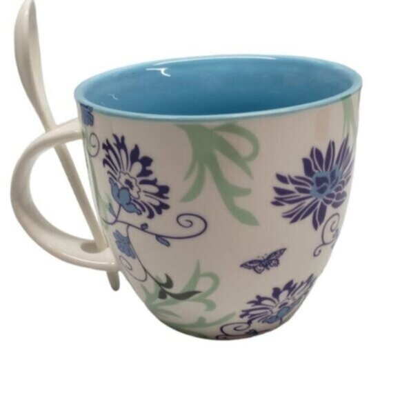 Teacher Gift Mug with Spoon Tea Coffee Floral New in Box - Picture 4 of 12
